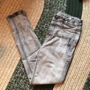 Grey acid washed jegging